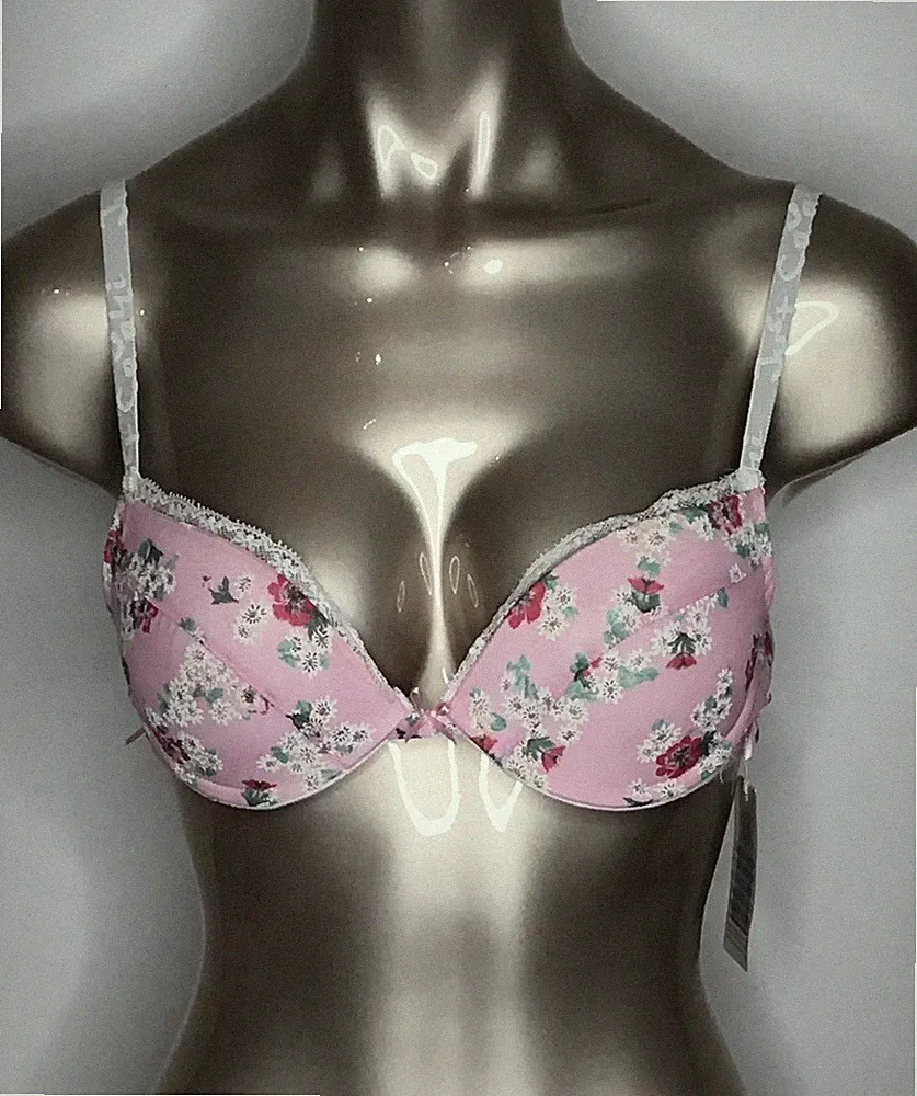JUST CAVALLI Damen Push-Up BH mit Bügel Mehrfarbig Geblümt/Rosa Neu