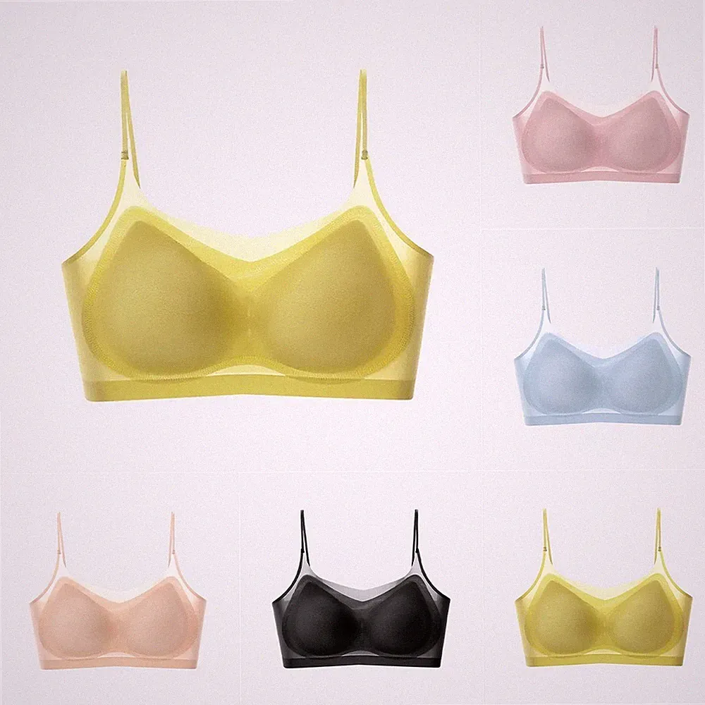 Kabelloser Push Up BH für Damen Nahtlos Ultradünn Einfarbig Weich Comfort Fit