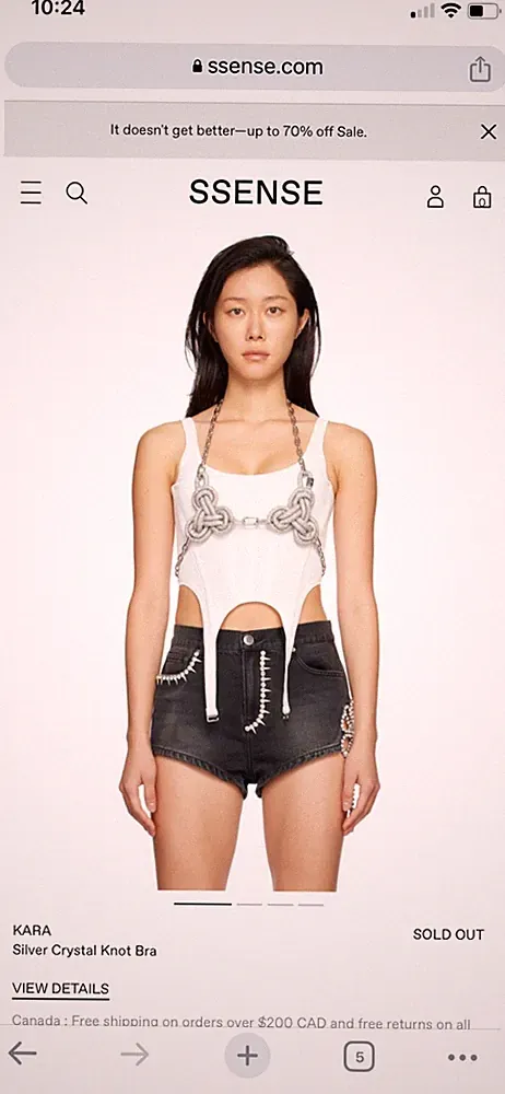 Kara designer crystal bra - $150obo + shipping. Reg $250+tax
