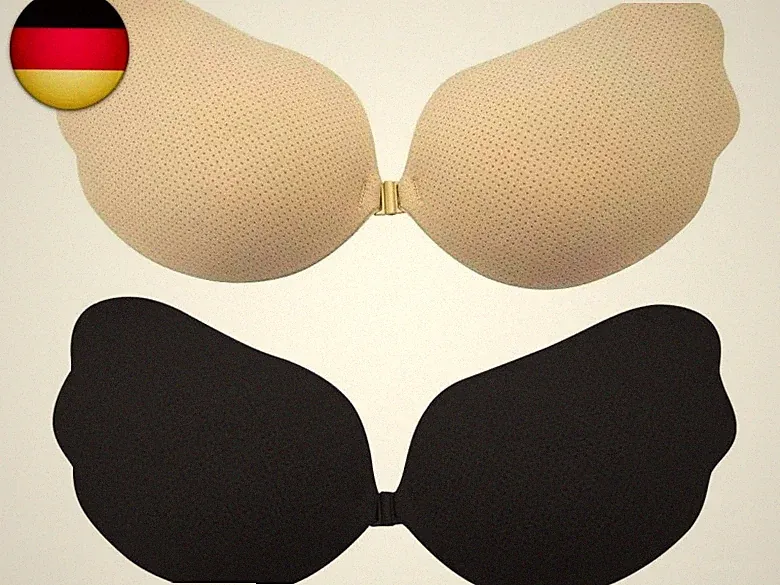 Klebe BH Push-up Ohne Träger, Unsichtbar, Trägerlos, Rückenfrei, für große und k