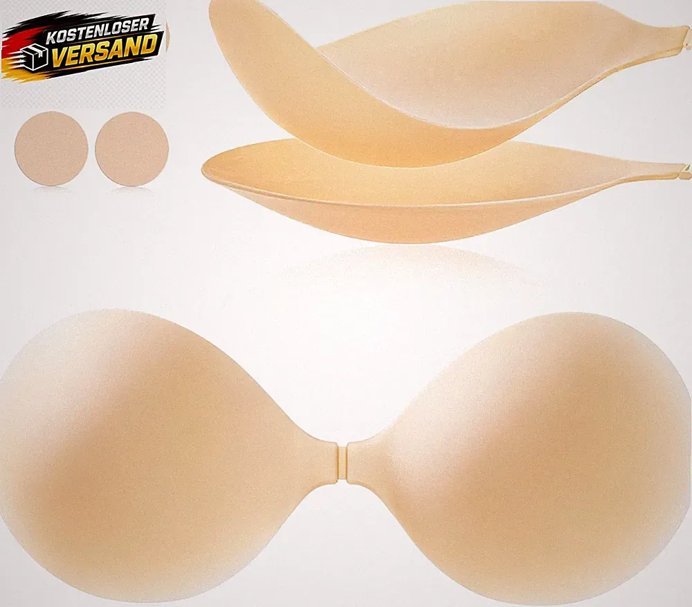 Klebe BH Silicone, Unsichtbarer Rückenfrei Klebe-Bh Push Up, Waschbar, Wiederver