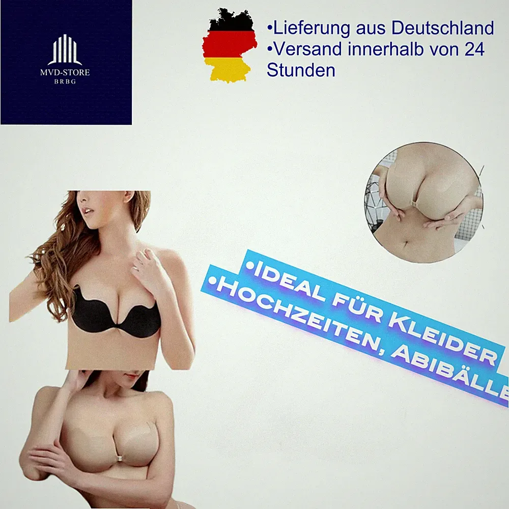 Klebe BH -Silikon BH Push-up / trägerlos & Selbstklebend / rückenfrei A-D
