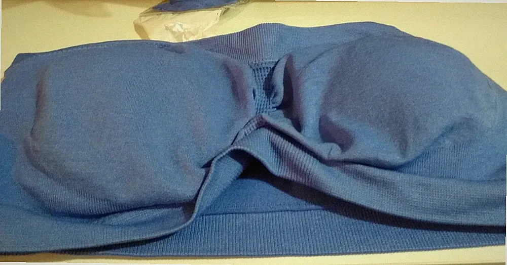 Kmart Australia LTD 103245 blauer gepolsterter trägerloser Bandeau-BH ohne Bügel Large