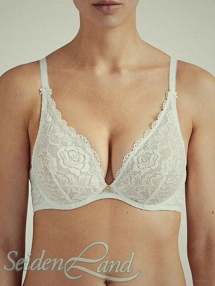 Komfort Triangel BH ROSESSENCE HK Spitze feminin von Aubade weiss oder schwarz