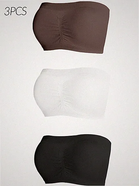 Komfortables 3 teiliges Bandeau BH Set in verschiedenen Farben für Billig24