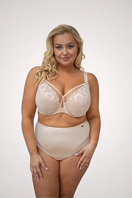 Kris Line Fortuna Soft Full Cup BH Beige für große Größen mit Bügel