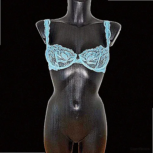 La Perla Exklusiver Bügel BH florale Spitze Türkis Gr. 75 B Luxus Neu