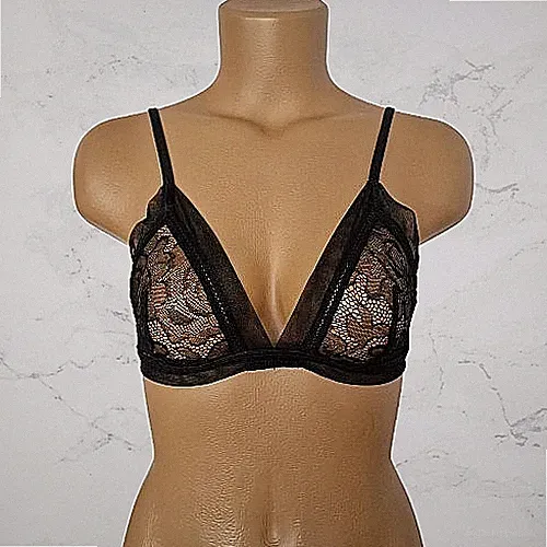 La Perla * Luxus Triangel BH Schwarz Mesh Spitze 75 B Sylter Boutique Neu