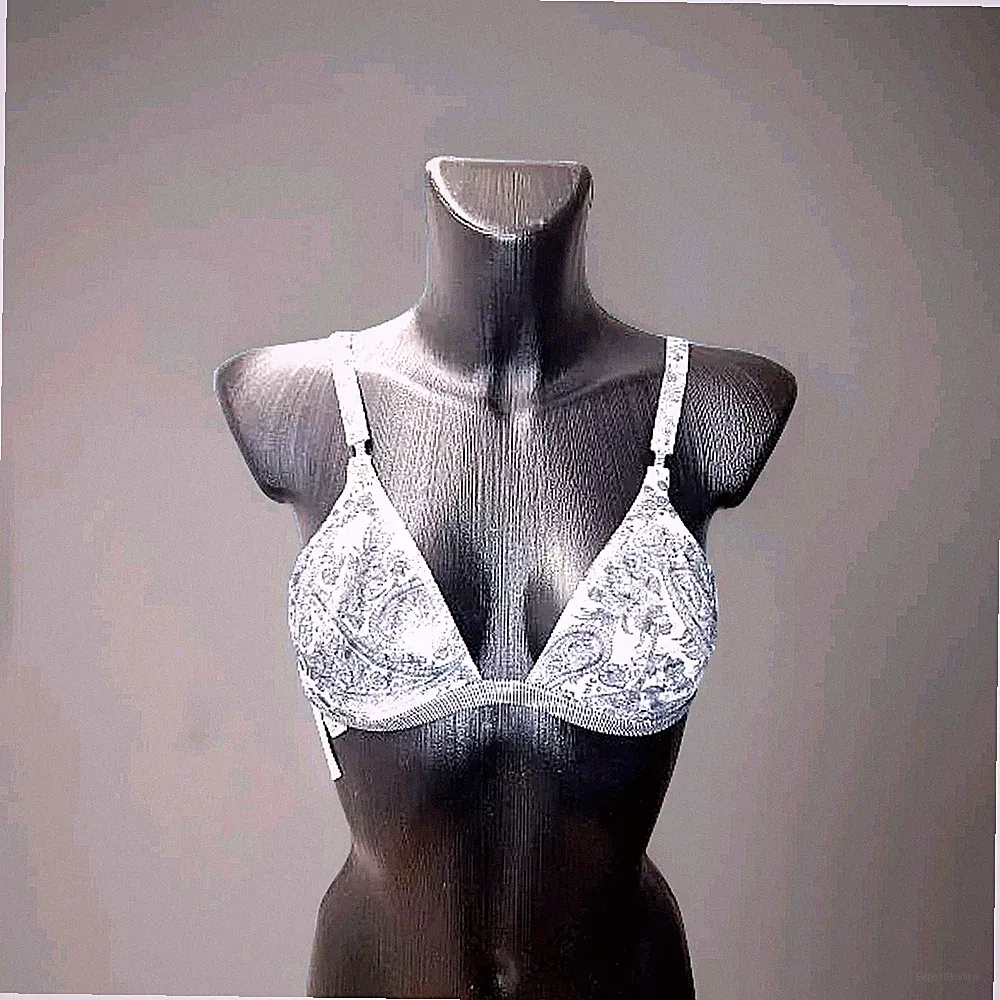 La Perla Studio Exklusiver Triangel BH Gr. 80 B weiß-grau Luxus Dessous
