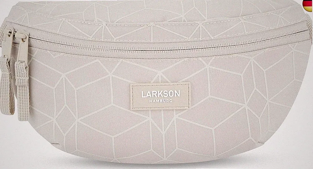 LARKSON Bauchtasche Damen & Herren Beige - Finn - Hüfttasche für Sport O