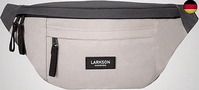 LARKSON Bauchtasche Damen & Herren Beige - Ole - Hüfttasche für Sport O