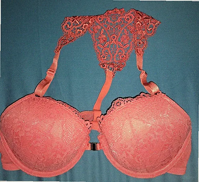 lascana 75 C orange racerback vorderverschluss spitze rücken push up Kissen