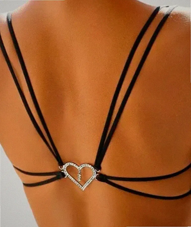 Lascana Push-up BH mit Herz Strass NEU