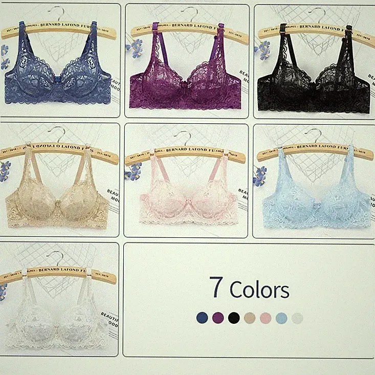 Leichter Damen Push Up BH mit Spitzendetails für Alltag und Reisen