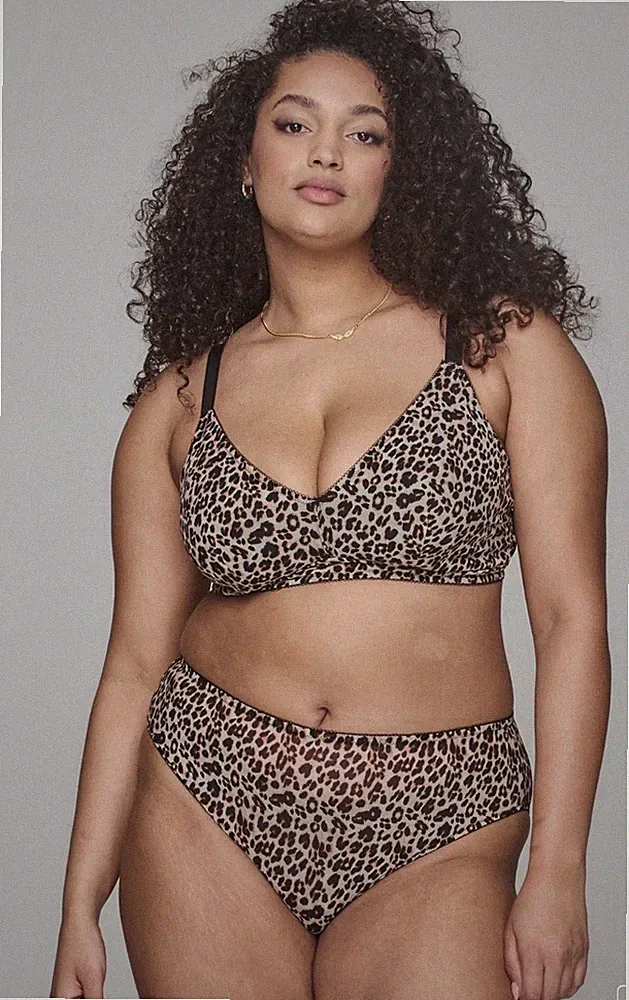 Lemonade Dolls - SO SO SOFT MESH FULLER CUP - LEOPARD - Size 34DD/E/F