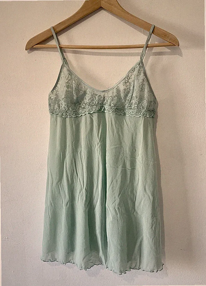 Light Green Babydoll Dessous Set Nightwear S/M Damen Unterwäsche Set Hellgrün M