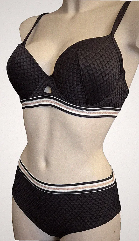 Lingadore SWIM Schalen Bikini Bügel-BH SET Gr.75D UK 34D mit Badeslip 40
