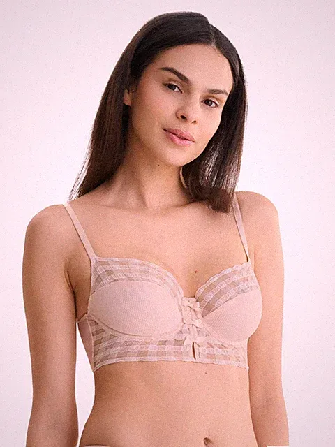 Lisca Bügel BH lang Infinity Gr. 70-85 A-C in Apricot Sorbet und Purple Dusk