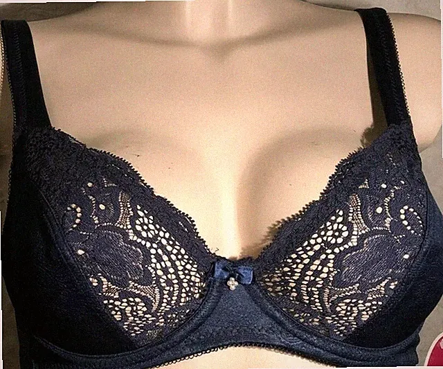 Lisca Tamara Balconett Bügel BH Gr.75B UK 34B Mitternachts blau Paisley