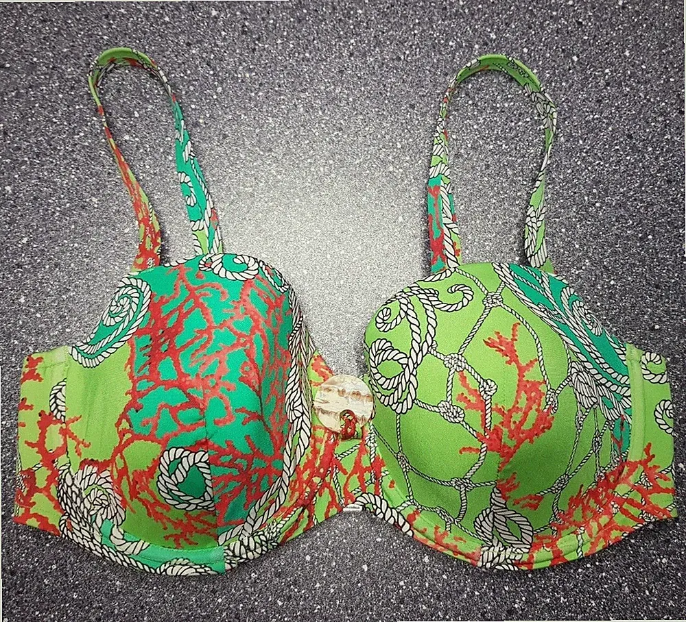 Lise Charmel Antigel Bikini BH mit Bügel Gepolstert 70E Grün Neu