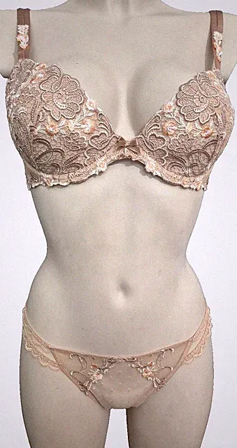 Lise Charmel Danse Des Lianes Push-Up BH 3pcs SET Gr.70D UK32D + 2x Slips 38 S