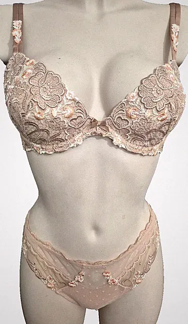 Lise Charmel Danse Des Lianes Push-Up BH 3pcs SET Gr.75D UK34D + 2x Strings 40 M