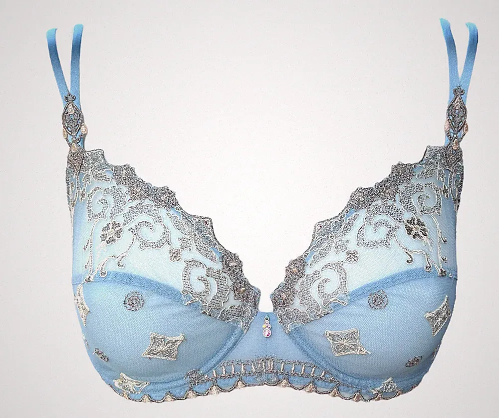 Lise Charmel Halbschalen BH Princesse Gothique dunkelblau oder hellblau NEU