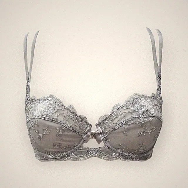 Lise Charmel Halbschalen BH Ultra Feminin Swarovski Anhänger grau 80D NEU