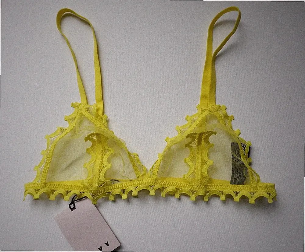 Livy Studio Balconette BH Bralette Bra Yellow Lace Size S