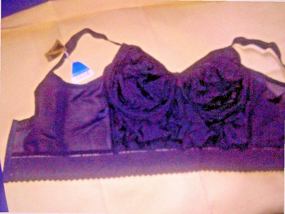 Long line BH mit Spitze /elastisch , original 50-60er Jahre , schwarz