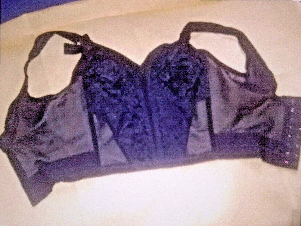 Long line BH mit Spitze /elastisch , PLAYTEX original 50-60er Jahre , schwarz