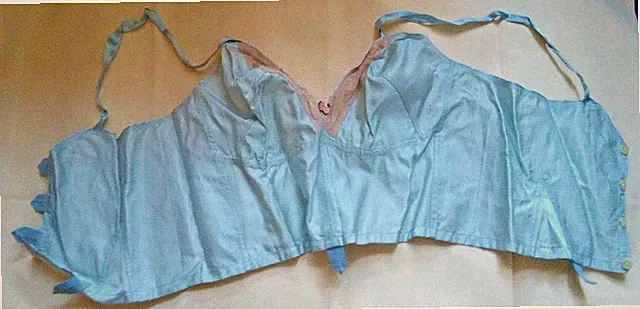 Long line BH Satin,DRUSILLA ,original 50-60er Jahre,türkis