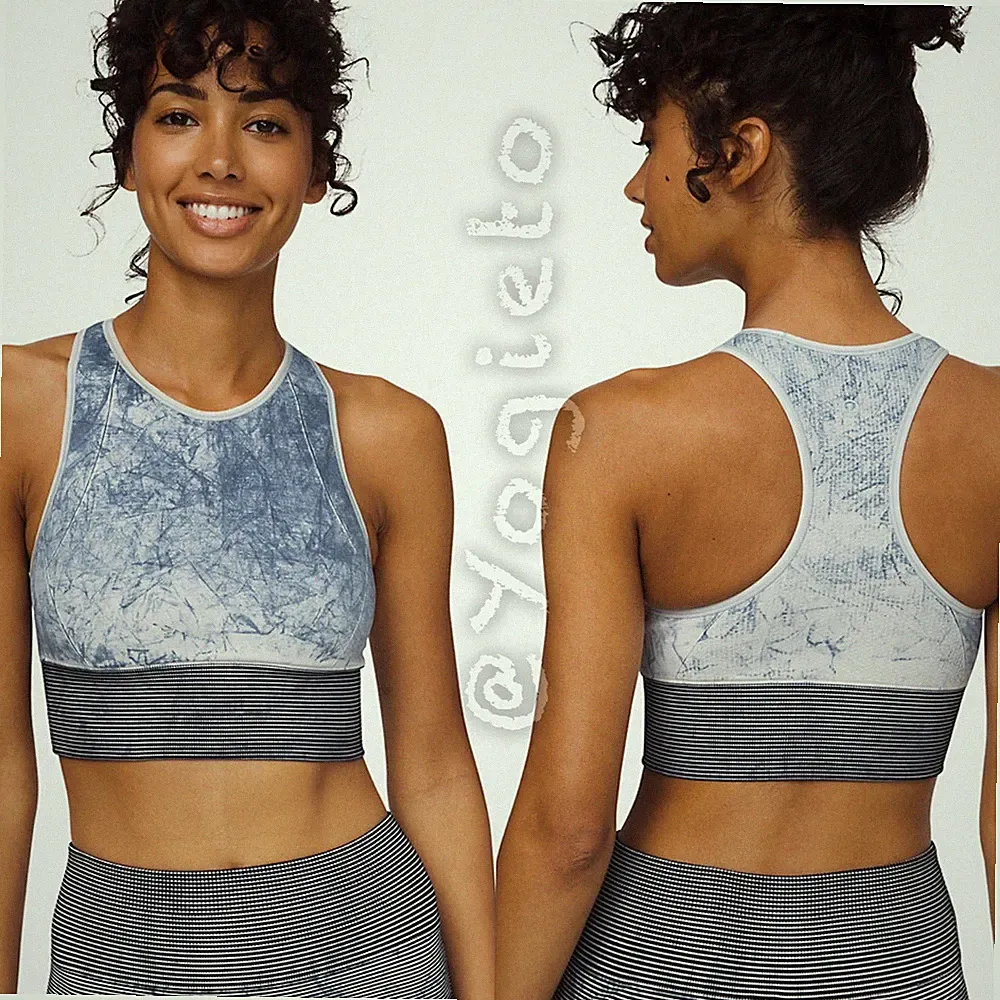 Lululemon $84 Ebb To Train Bra Luna Wash 4 6 Long Line High Neck Crop Tank NWT
