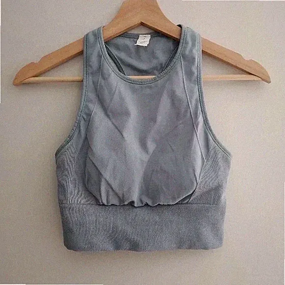 Lululemon Ebb to Train Sports Bra High Neck Longline Blue Size 4