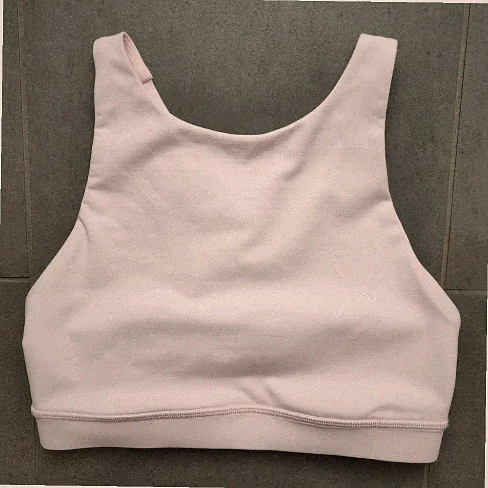 Lululemon Energy Bra *High Neck Pink Glow Womens 4 EUC