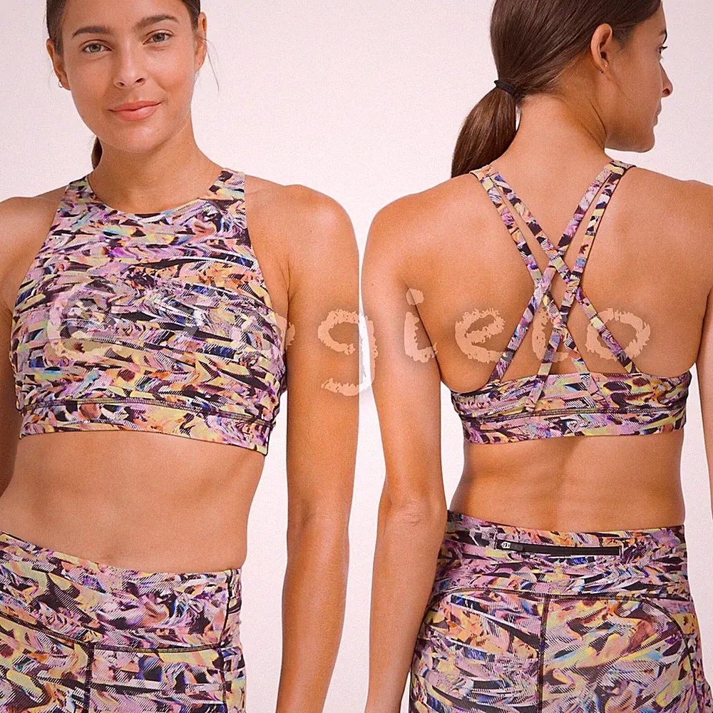 Lululemon SEAWHEEZE 2020 Energy Bra 4 High Neck Super Sonic Alpine NWT Crop SW20