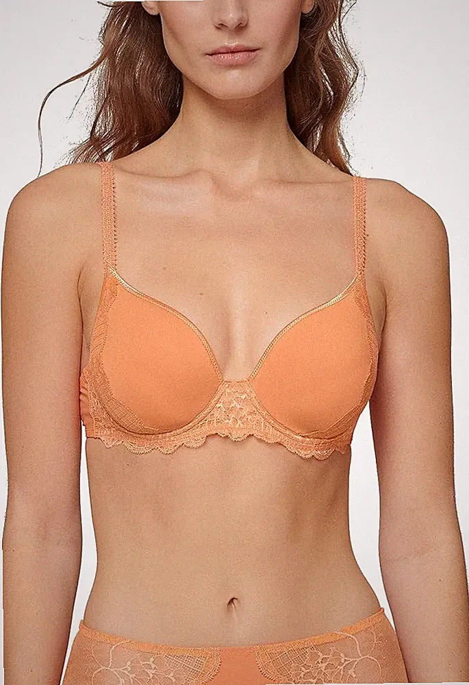 LUXUS PUR: Simone Pérèle REVE 3D Spacer-BH gemoldet, Gr. 70 F,apriko,NEU+ETIKETT