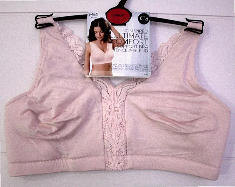 M & S Collection Ultimate Comfort Stütz-BH ohne Bügel ~ hellrosa ~ Größe ~ Large