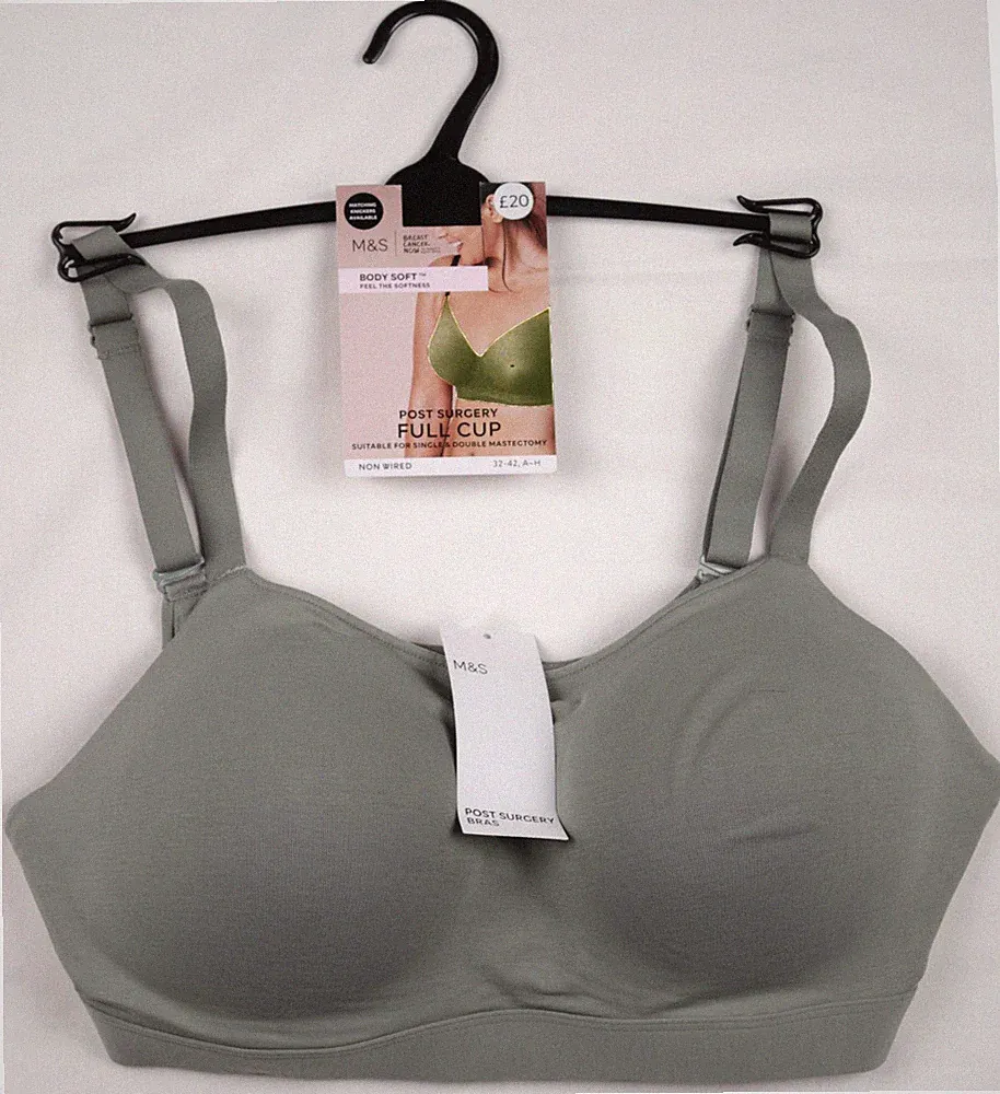M&S Post OP BH Vollschale Grün Mehrere Größen Damen
