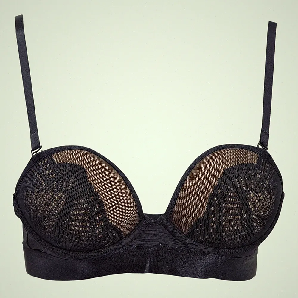 M&S Push Up Plunge Trägerloser Damen BH A-E mit Spitze