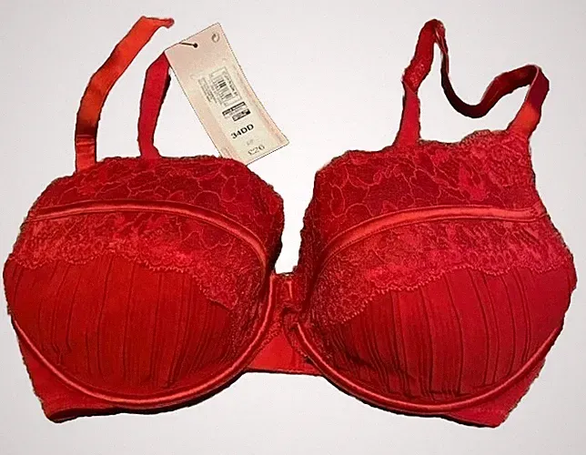 M&S Spitzen BH Marks and Spencer gepolstert Plissee Bügel Gr. 30-38 A-DD