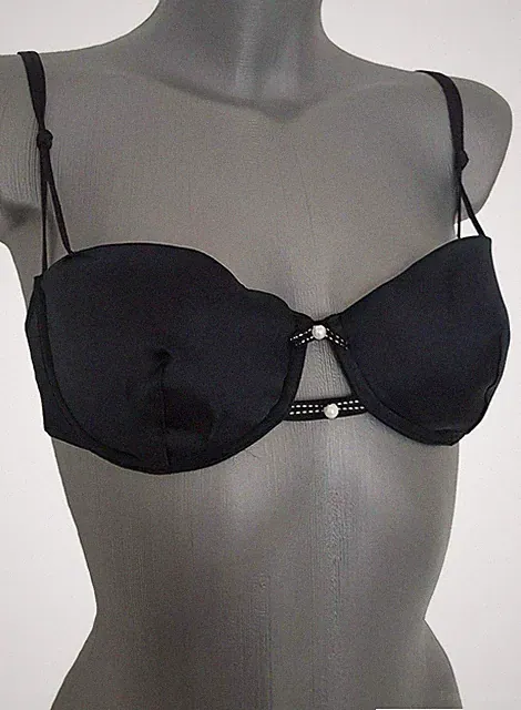 Madame V Premium Bügel BH Scarlett Seide Schwarz Gr: 75C