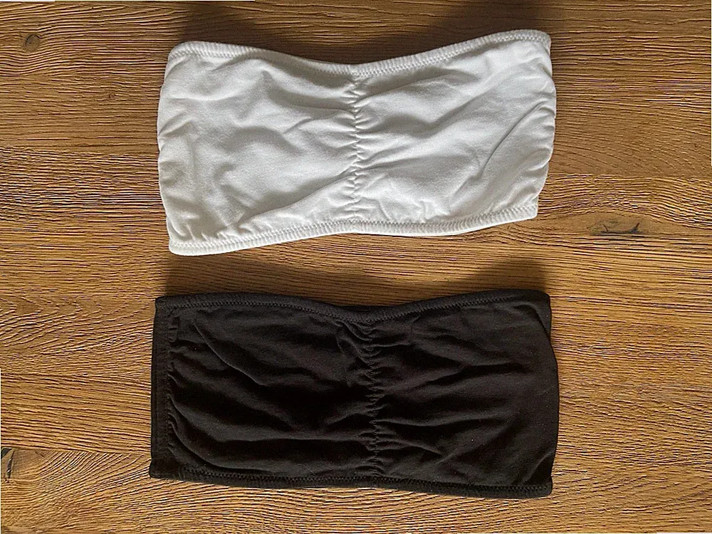 Mädchen Damen Bandeau BH Gr. 158 164 XS S Schwarz Weiß 2 Stück TOP