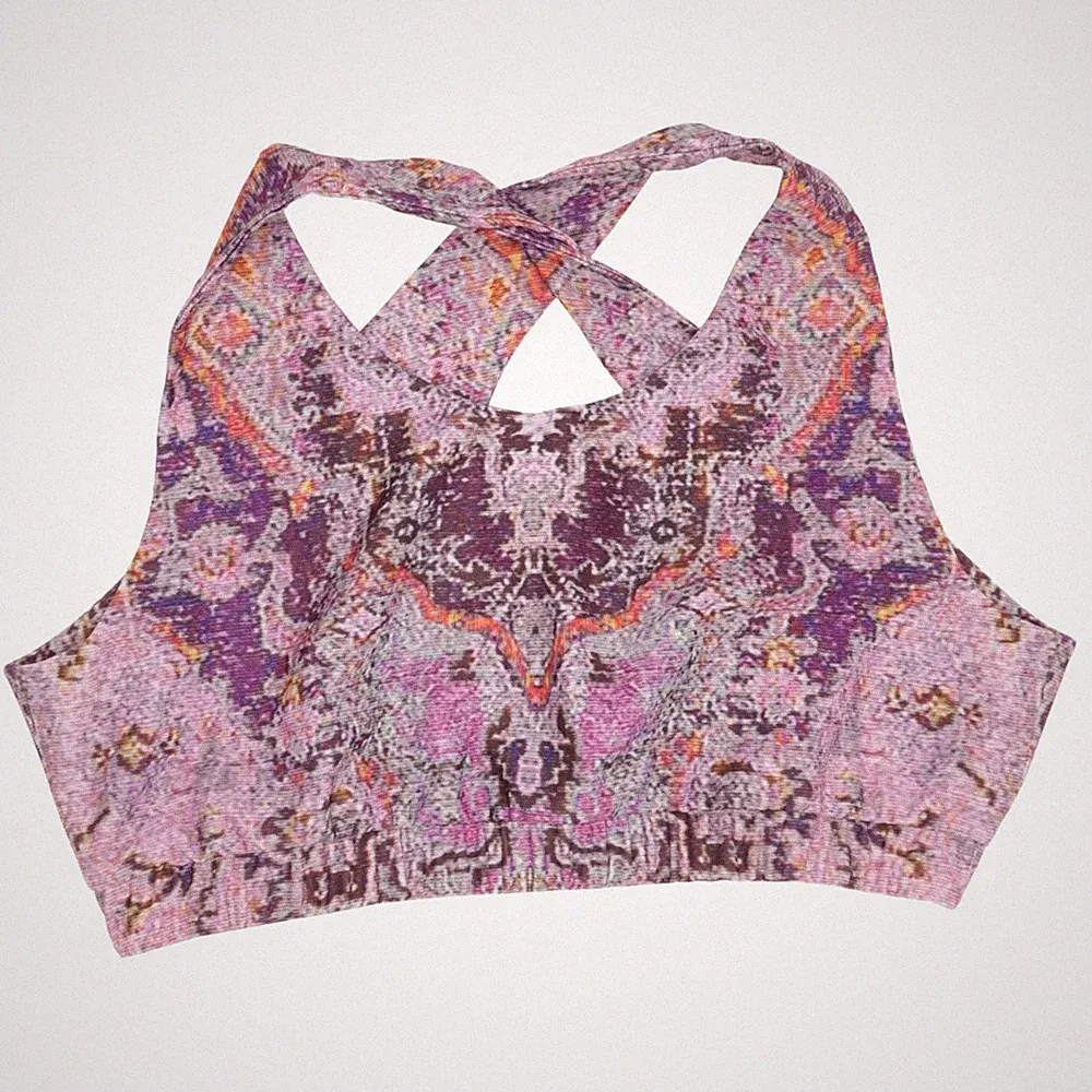 MAGADI, Sport-BH, Größe: L, Lila/Mehrfarbig, Elasthan/Polyester, Paisley #gKl
