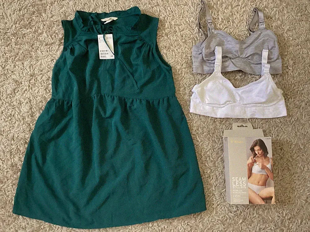 Mama H&M Umstands-Bluse, 2er Set Tchibo Still-BH XS/34 Neu Damen Schwangerschaft
