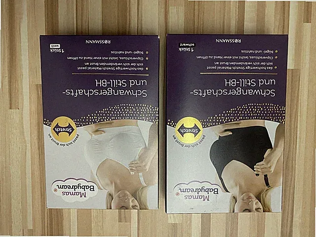 Mamas Banydream 2x Schwarz Weiß Schwangerschaft BH Still BH Stretch