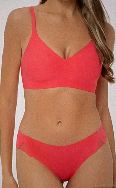 Marc & Andre Second Skin Nahtloser BH ohne Bügel SET Gr.40 BH 80A/B Slip 42 L