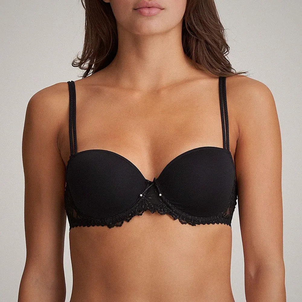 Marie Jo Jane Balconette BH Außenträger Schwarz Unterlegt Dessous Black 0101339