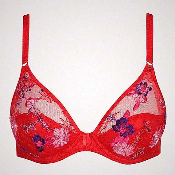 Marie Jo Judith Balconette BH mit Bügel Gr.80D UK36D mit Blumen Stickerei Luxus