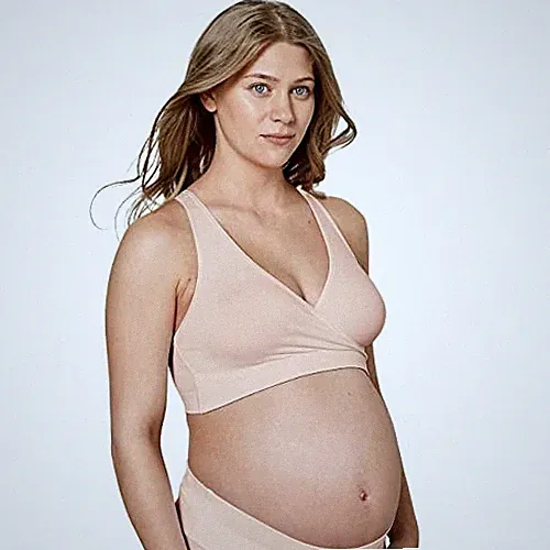 Medela Keep Cool Schlaf-Bustier Still-BH Schwangerschafts-BH Soft, Chai, S